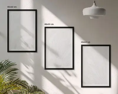 Gerahmtes Bilderset mit eleganter Marmorstruktur