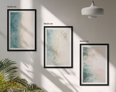 Bilder-3er-set mit rahmen Minimalismus auf Aquarellleinwand