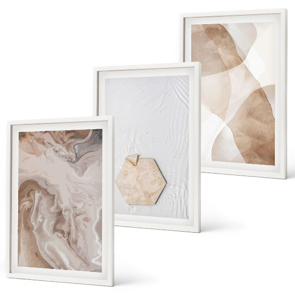 Gerahmtes bilderset Designerabstraktion der Natur