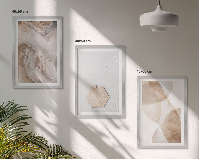 Gerahmtes bilderset Designerabstraktion der Natur