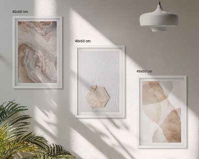 Gerahmtes bilderset Designerabstraktion der Natur