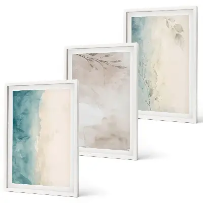 Feine Aquarelltexturen Set 3er-Set mit Rahmen