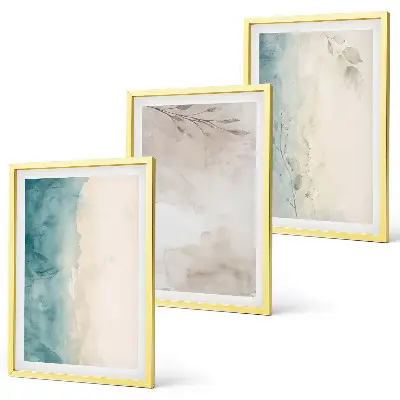 Feine Aquarelltexturen Set 3er-Set mit Rahmen