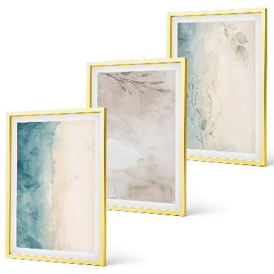Bilder-3er-set mit rahmen Feine Aquarelltexturen