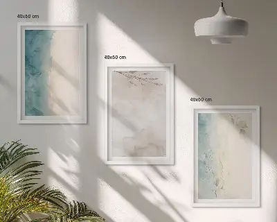 Feine Aquarelltexturen Set 3er-Set mit Rahmen