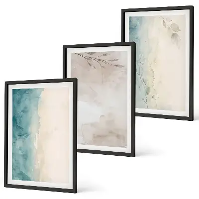 Feine Aquarelltexturen Set 3er-Set mit Rahmen