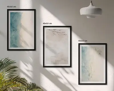 Feine Aquarelltexturen Set 3er-Set mit Rahmen