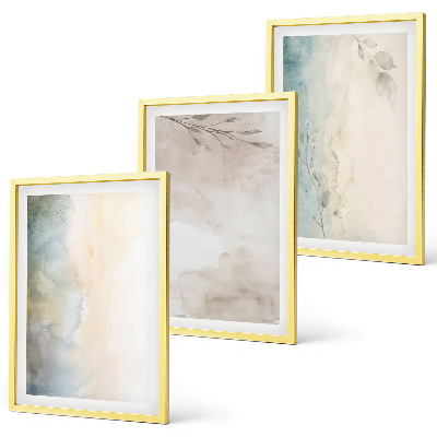 Gerahmtes bilderset Zarte Aquarellkartons