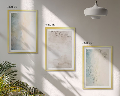 Gerahmtes bilderset Zarte Aquarellkartons
