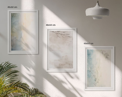Gerahmtes bilderset Zarte Aquarellkartons