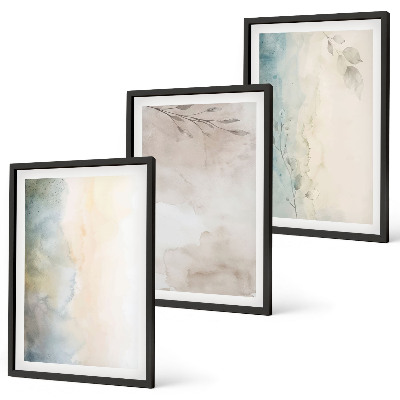 Gerahmtes bilderset Zarte Aquarellkartons
