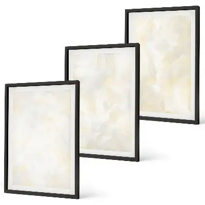 Gerahmtes Bilderset mit hellem Strukturfarbendesign