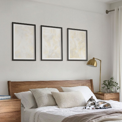 Gerahmtes bilderset Helles Strukturfarbendesign