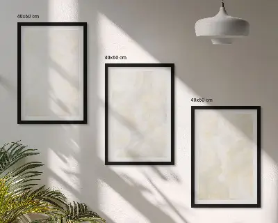 Gerahmtes Bilderset mit hellem Strukturfarbendesign