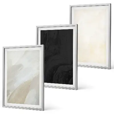3er-Set Bilder mit Rahmen mit minimalistischem Schattenspiel-Motiv