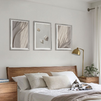 Bilder-3er-set mit rahmen Nahaufnahmen der Struktur im Boho-Stil