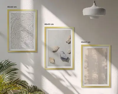 Gerahmtes Bilderset mit Boho-Naturtexturen und -Strukturen
