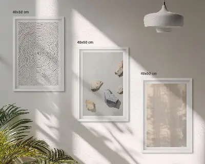 Gerahmtes Bilderset mit Boho-Naturtexturen und -Strukturen