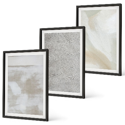 Bilder-3er-set mit rahmen Abstraktes modernes Design