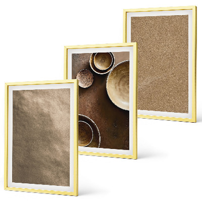 Bilder-3er-set mit rahmen Minimalistische Steinstrukturen