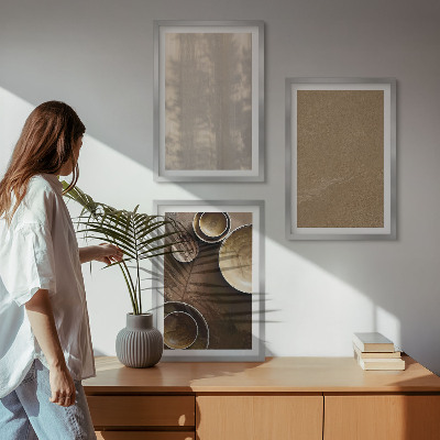 Gerahmtes bilderset Minimalistische Texturstrukturen