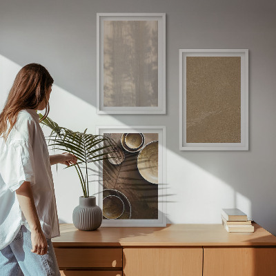 Gerahmtes bilderset Minimalistische Texturstrukturen