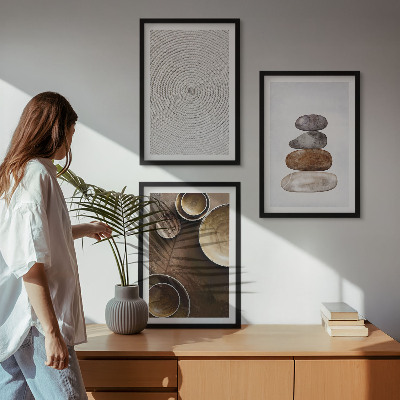 Bilder-3er-set mit rahmen Texturen in der modernen Kunst