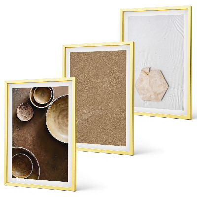 Bilder-3er-set mit rahmen Minimalistische Texturen und Farben