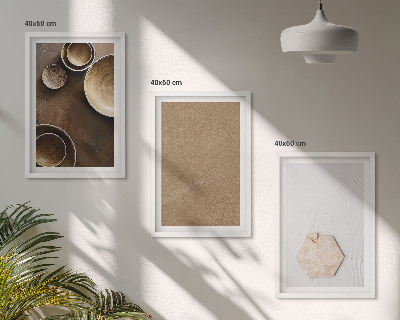 Bilder-3er-set mit rahmen Minimalistische Texturen und Farben