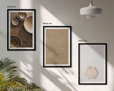 Bilder-3er-set mit rahmen Minimalistische Texturen und Farben