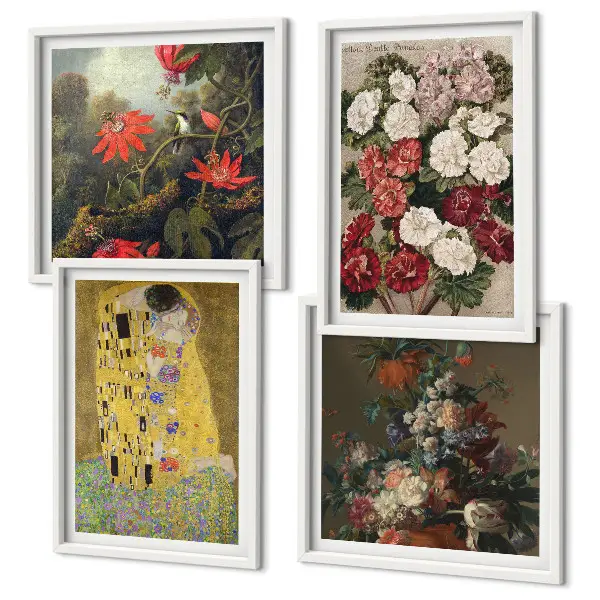 Wanddeko-Set Gemälde Blumen des Baumes von Klimt
