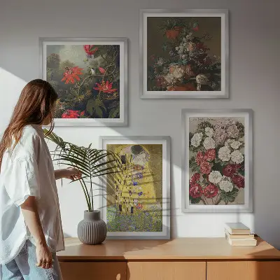 Wanddeko-Set Gemälde Blumen des Baumes von Klimt