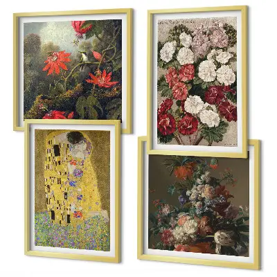 Wanddeko-Set Gemälde Blumen des Baumes von Klimt