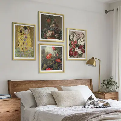 Wanddeko-Set Gemälde Blumen des Baumes von Klimt