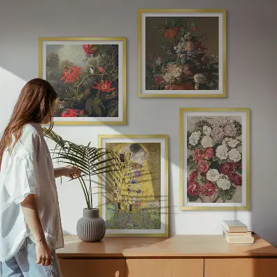 Wanddeko-Set Gemälde Blumen des Baumes von Klimt
