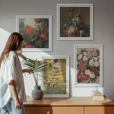 Wanddeko-Set Gemälde Blumen des Baumes von Klimt