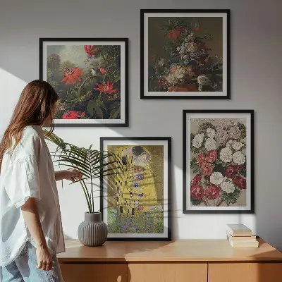 Wanddeko-Set Gemälde Blumen des Baumes von Klimt