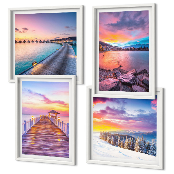 Wanddeko-set Winterlandschaft des Pierbergs