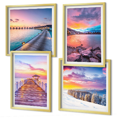 Wanddeko-set Winterlandschaft des Pierbergs