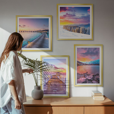 Wanddeko-set Winterlandschaft des Pierbergs