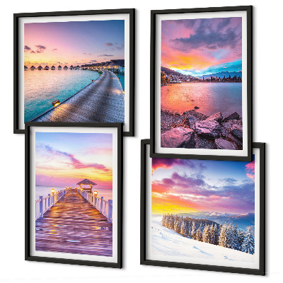 Wanddeko-set Winterlandschaft des Pierbergs