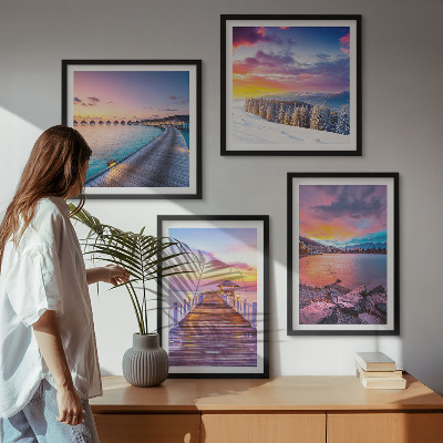 Wanddeko-set Winterlandschaft des Pierbergs