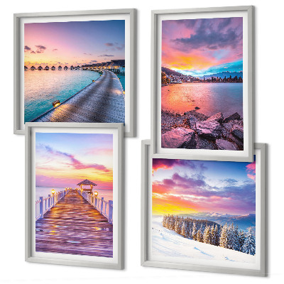 Wanddeko-set Winterlandschaft des Pierbergs