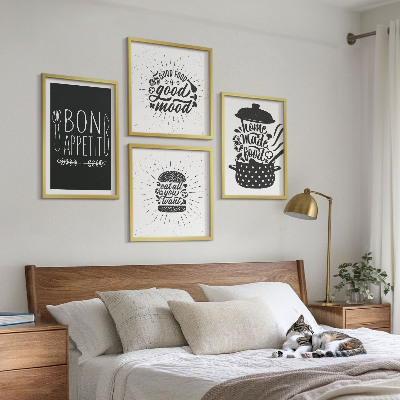 Wanddeko-set Grafiken, Lebensmittel, kulinarische Slogans