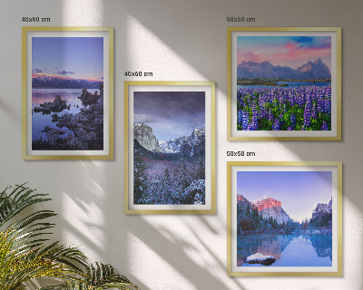 Wanddeko-set Berglandschaften, Wasser, Blumenfeld