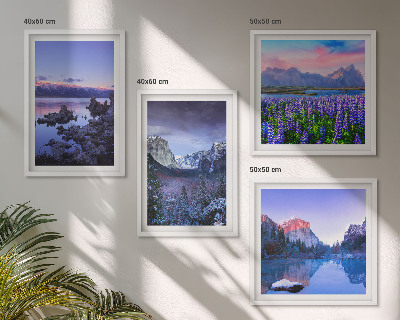Wanddeko-set Berglandschaften, Wasser, Blumenfeld