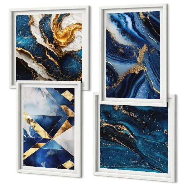 Wanddeko-Set mit abstrakten, eleganten Mustern