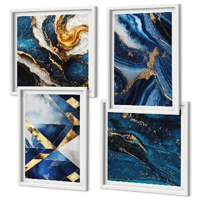 Wanddeko-Set mit abstrakten, eleganten Mustern