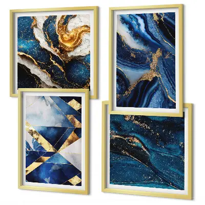 Wanddeko-Set mit abstrakten, eleganten Mustern