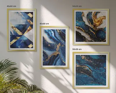 Wanddeko-Set mit abstrakten, eleganten Mustern